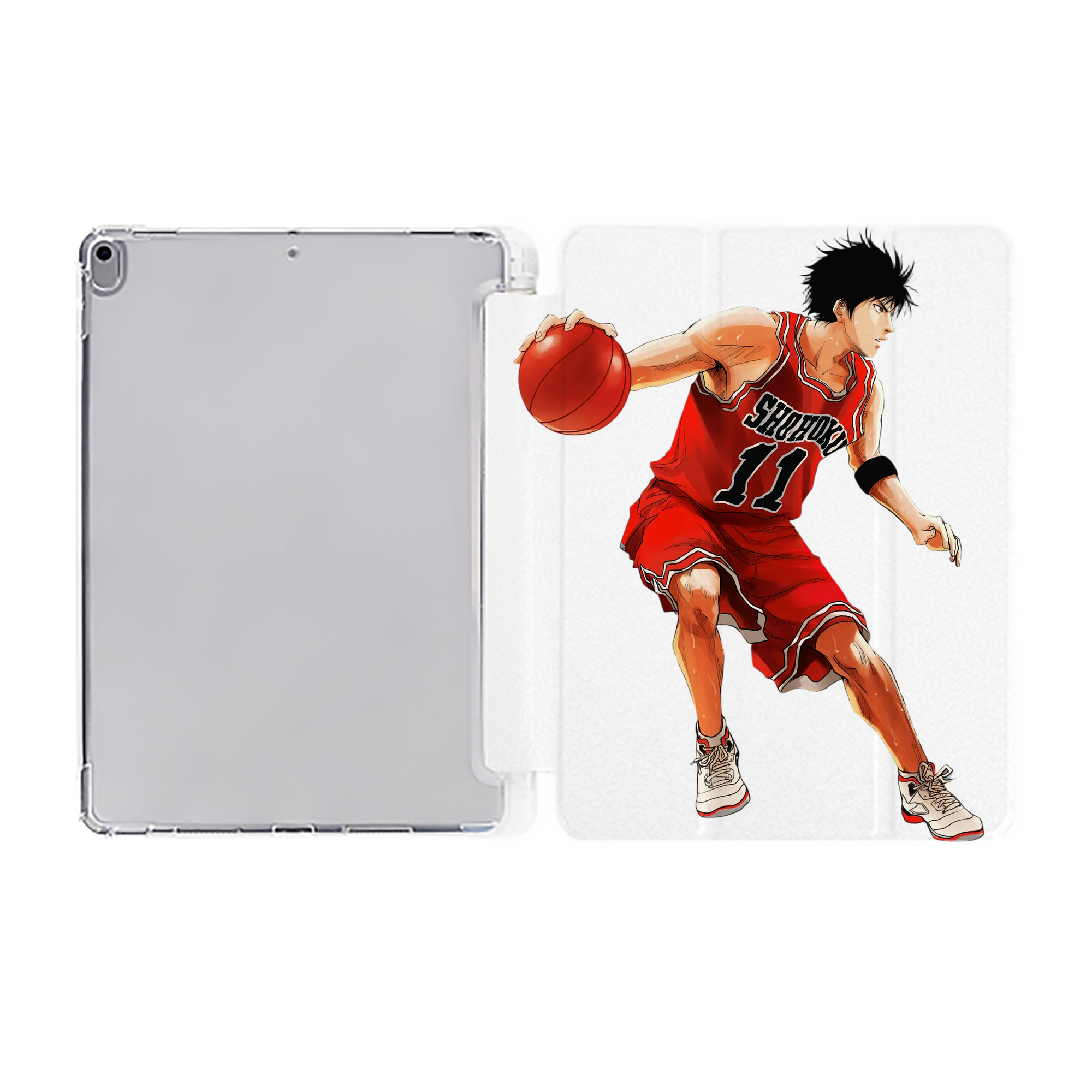 （画像用） SLAM DUNK／スラムダンク IPad ケース ペン収納付き 三つ折りスタンド PUレザー×シリコン 対応機種9.5/10.5/10.9インチ